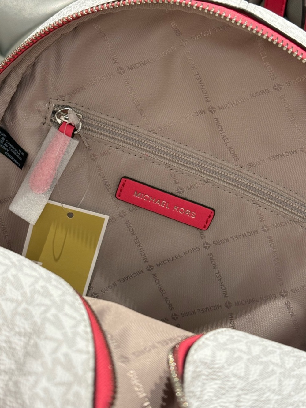 MICHAEL KORS Rhea Medium Color-Block Signature Logo Backpack - Picture 9 of 10